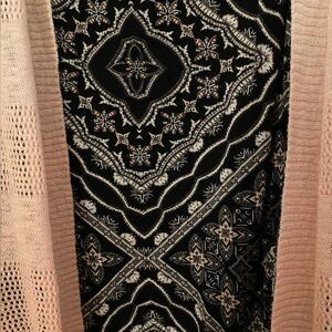 Black and Cream Patterned Tank and Coverup